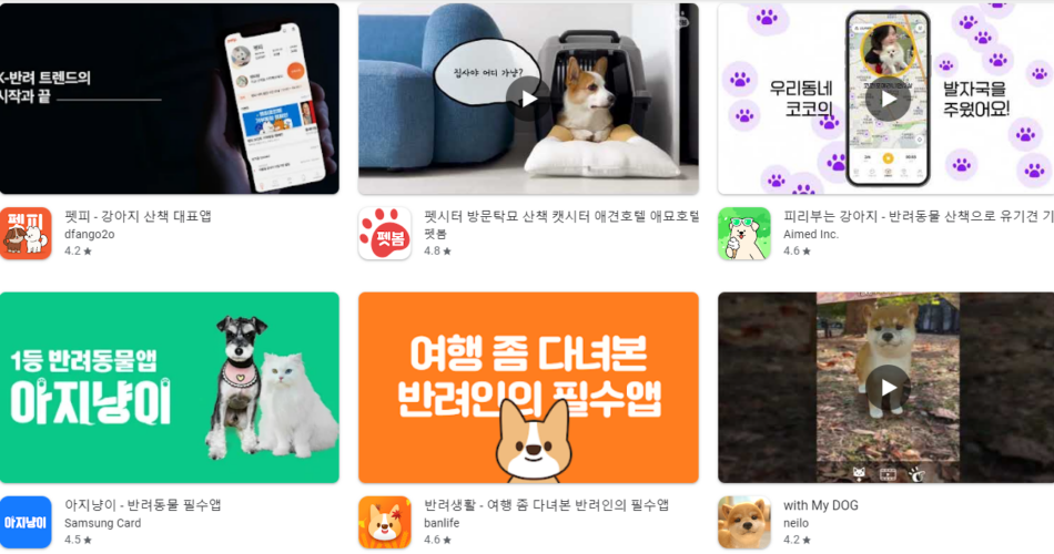 강아지 산책 어플 앱 추천 Top5 순위